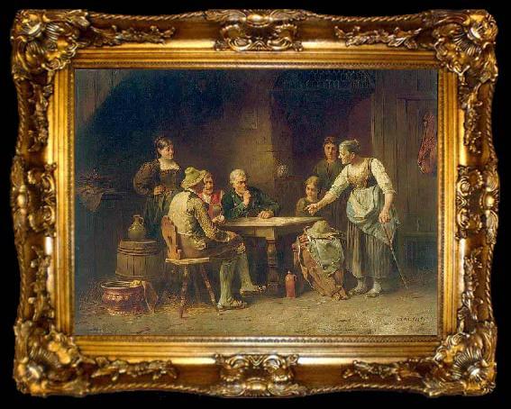 framed  CHERICO, Francesco Antonio del Scene at the inn, ta009-2